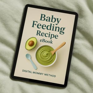 Baby Feeding Guide 0-12 Months – Weaning Tips + Easy Baby Food Recipes (Digital PDF)