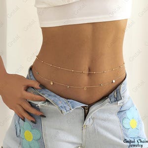 Waist Body Chain, Summer Body Chain, Waist Chain, Belly Chain, Bikini Chain, Hips Chain, Beach Body Chain Gift For Her, Use Long Time