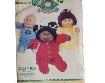 VTG Rzadki wzór do szycia ubranek dla lalek dla dzieci Butterick Cabbage Patch 329