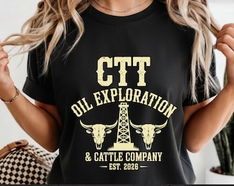 CTT Oil Exploration and Cattle | Oilfield Ranch PNG, Landman Tee Design, Western Cattle Rancher, Energy Worker, Sublimation Download