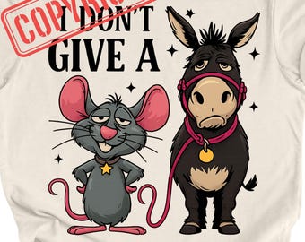 Me importa un bledo el sarcasmo PNG, Burro sarcástico y gracioso PNG, Diseño divertido de tendencia, Descarga digital, Clipart de sublimación, JBestee 139