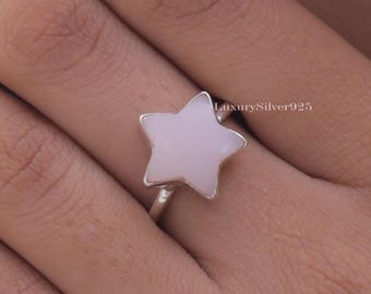 Pink Opal Ring, 925 Sterling Silver Ring, October Birthstone , Handmade Ring , Natural Gemstone Ring , Opal Jewelry , Birthday Gift For Her