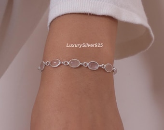 Rose Quartz Bracelet , 925 Sterling Silver Bracelet , Gemstone Bracelet , Bohemian Jewelry , Adjustable Bracelet , Stone Sourced from Brazil