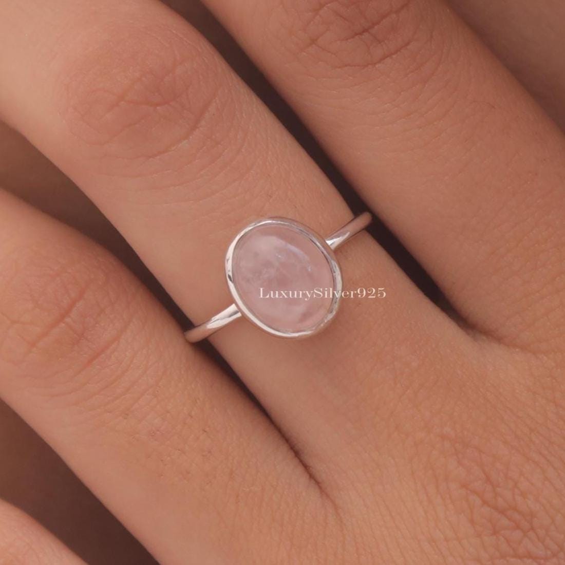 Bague Tomillo Opale rose 5,80ct et Argent Massif 925/1000