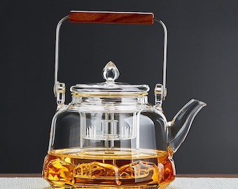 Borosilicate Glass Teapot | Heat-Resistant Kettle with Infuser