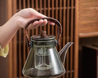 Borosilicate Glass Teapot | Heat-Resistant Kettle with Infuser