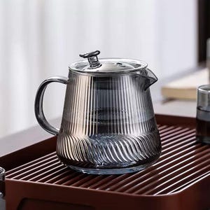 Glass teapot | Household tea set | Heat-resistant glass teapot | High borosilicate tea and water separator | Kung Fu tea set