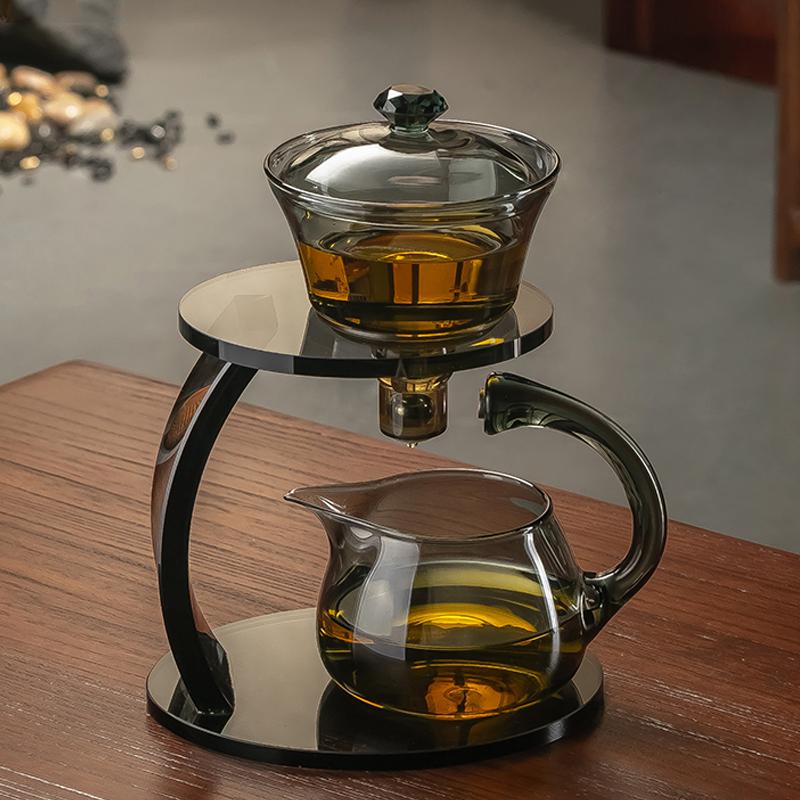 Handmade Glass Automatic Tea Set | Kung Fu Tea Set | Creative Magnetic ...
