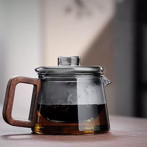 Glass teapot | Thickened heat-resistant glass teapot | High borosilicate tea and water separation teapot | Flower teapot | Tea party tea set