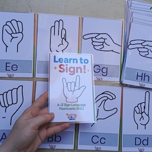 ASL Alphabet Flashcards A to Z | Inspired by American Sign Language | Printable 4x6 Cards | Learn the Alphabet in Signs | Digital Download