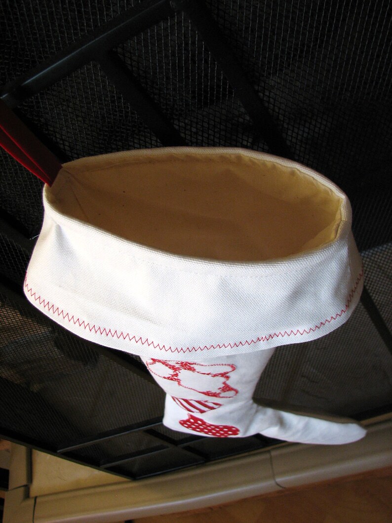 White Applique Christmas Stocking
