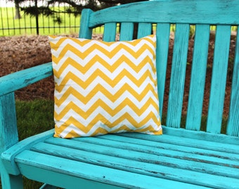 Yellow Chevron Pillow Cover