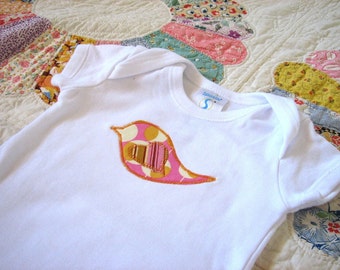 6 month Applique Bird Bodysuit