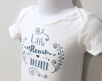 Little Heart Breaker White Body Suit Size 12 months