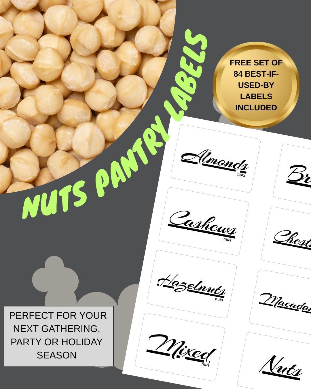 Don’t Do What I Did and Forget to Label the Nuts. 12 Awesome Nut Labels ...