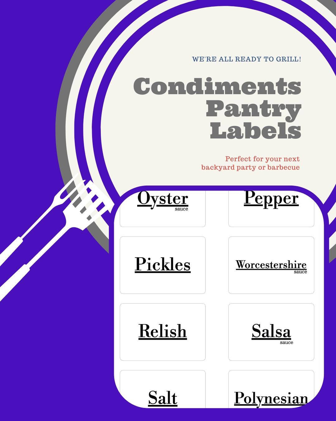 Condiment Pantry Labels • 21 Unique Kitchen Labels + Best-if-used-by - Etsy