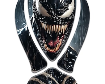 Venom Motorcycle Tank Pad – Personalized Tank Protector, 3D Resin Gel Fuel Tank Guard, Anti Scratch Biker Gift