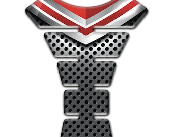 Tankpad Moto Universale Con Logo The Punisher - Protezione Serbatoio Adesiva 3D 20x14cm - CBK Racing + 2 Scudi Regalo