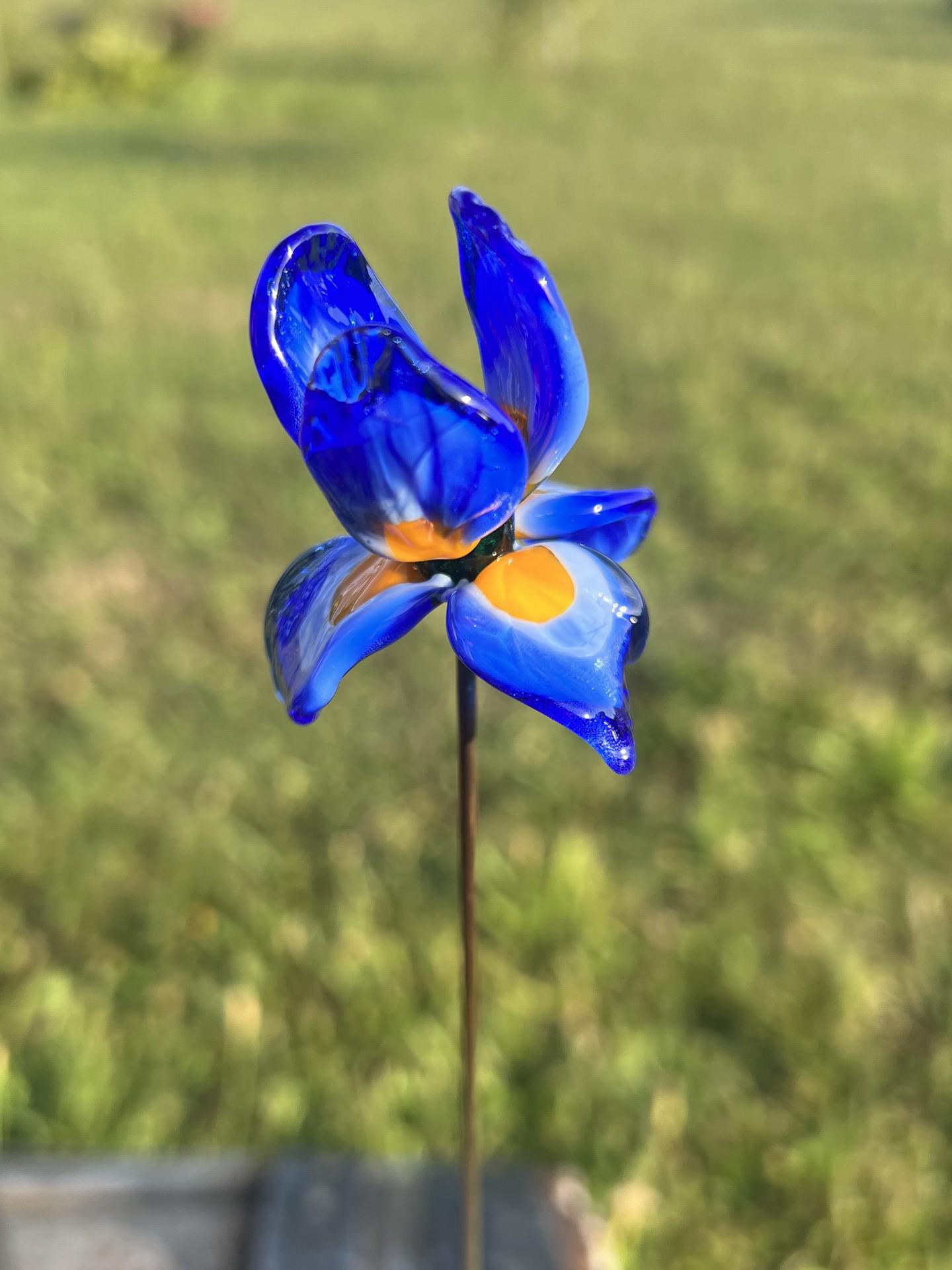 MURANOカラフルな花模様のガラス置物 花瓶 モザイク フラワーベース ガラス （ 花びん 花器 ベース ミニ