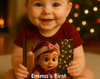 Custom First Christmas Story Book: Personalized Holiday Keepsake Storybook, Christmas Gift