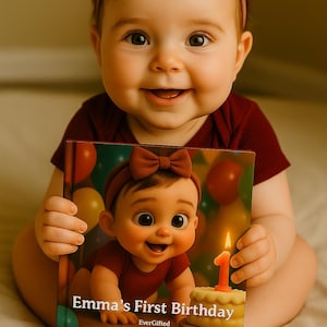 Personalized 1st Birthday Book for Baby | Custom Name Keepsake Storybook | Unique First Birthday Gift for Boys & Girls from Family