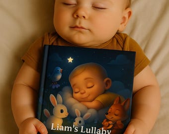 Personalized Baby Lullaby Book: Custom Name Bedtime Story, Gift for Baby Boy and Girl