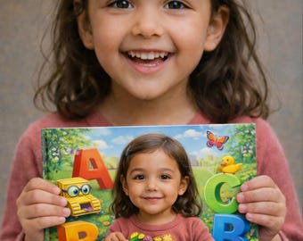 Personalized Alphabet Adventure Storybook for Kids Custom Photo Childrens ABC Learning Book