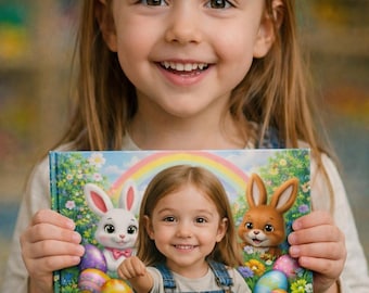Personalized Easter Adventure Storybook for Kids Custom Photo Childrens Book Spring Gift