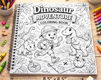 Personalized Dinosaur Coloring Book: Custom Photo Gift for Kids