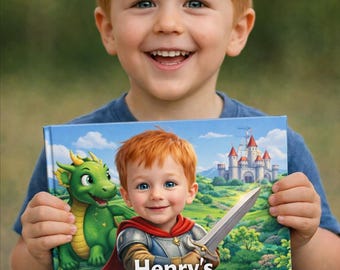 Personalized Dragon Adventure Storybook for Kids Custom Photo Childrens Book Brave Gift
