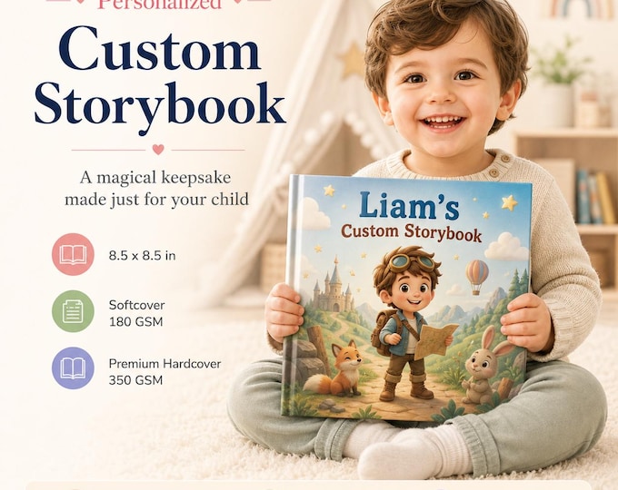 Personalized Story Book for Kids: Custom Adventure Storybook, Gift for Toddler