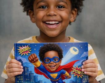 Personalized Superhero Adventure Storybook for Kids Custom Photo Childrens Book Hero Gift