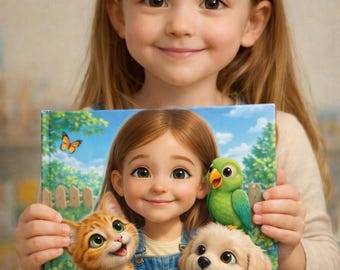 Personalized Puppy Storybook for Kids Custom Photo Childrens Book Pet Dog Cat Lover Gift