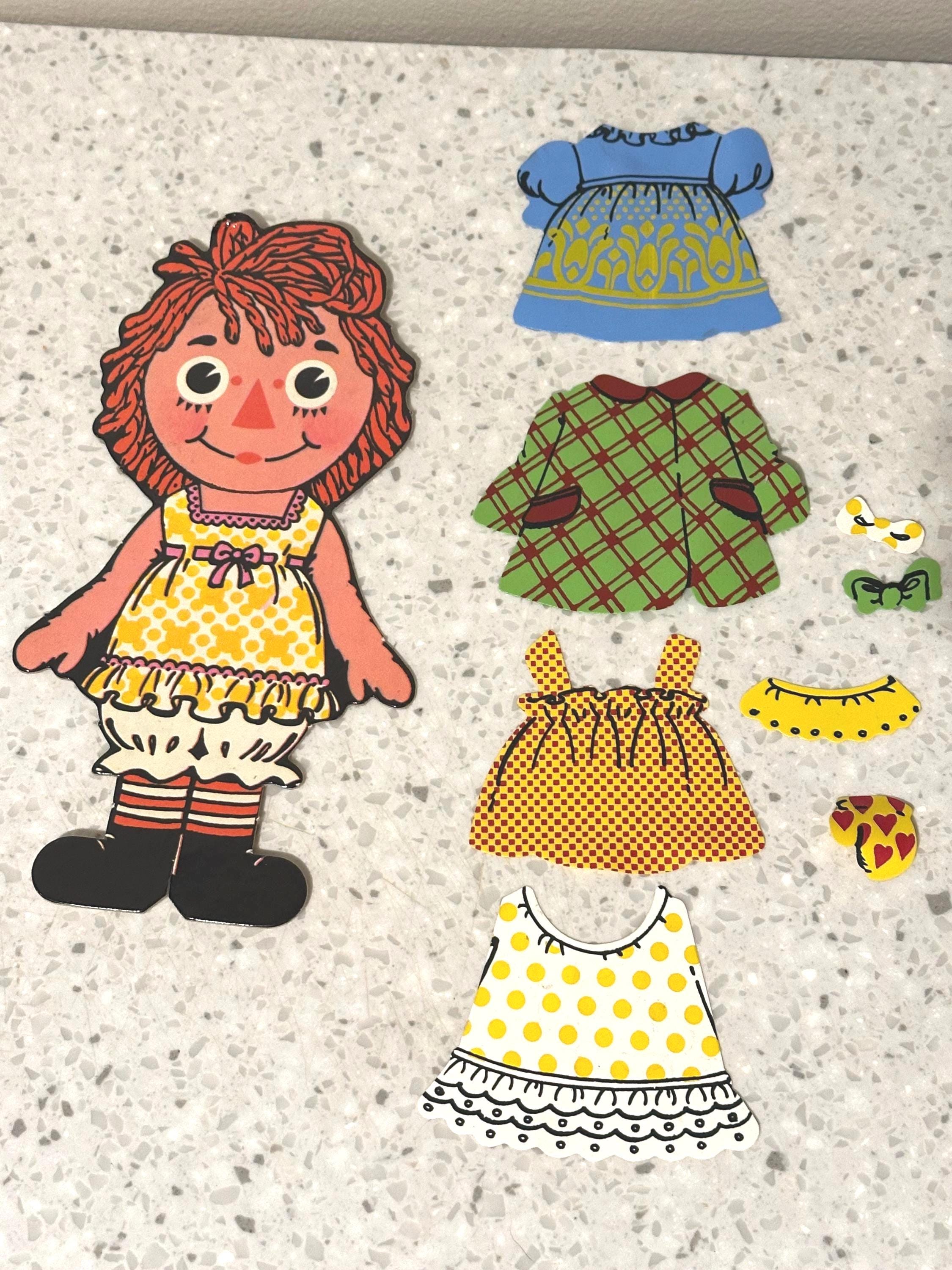 洋書 Raggedy Ann Colorforms Dress-Up Set Vintage 1970s Raggedy Ann Colorforms Dress up Kit - Etsy