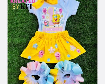Custom Sponge Bob Birthday Outfit