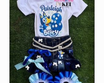 Custom Bluey Birthday Set