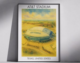 Personalized AT&T Stadium Poster: Dallas Cowboys NFL Wall Art