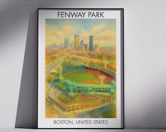 Fenway Park Poster: Personalized Baseball Stadium Art - Boston Red Sox
