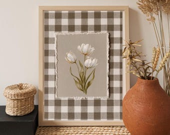Vintage Tulip Print -Printable Floral Wall Art -Spring Decor -Digital Download
