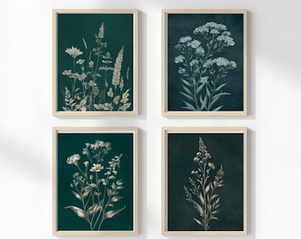 Vintage Botanical Prints Set – Farmhouse Floral Gallery Wall (Digital Download)
