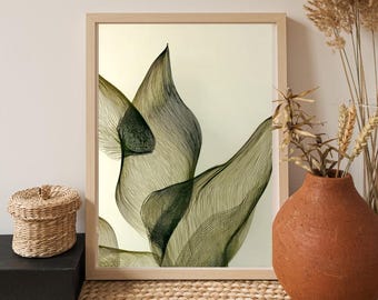 Impresión de arte abstracto - Arte mural minimalista japonés - Decoración moderna para el hogar - Descarga digital imprimible