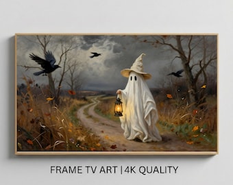Dark Witch Ghost Frame TV Art, Spooky Halloween Samsung Frame Art, Dark Fall TV Screensaver, Digital Download