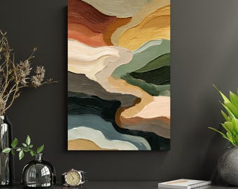 Abstract Art Print -Midcentury Modern Wall Art -Boho Home Decor -Printable Digital Download