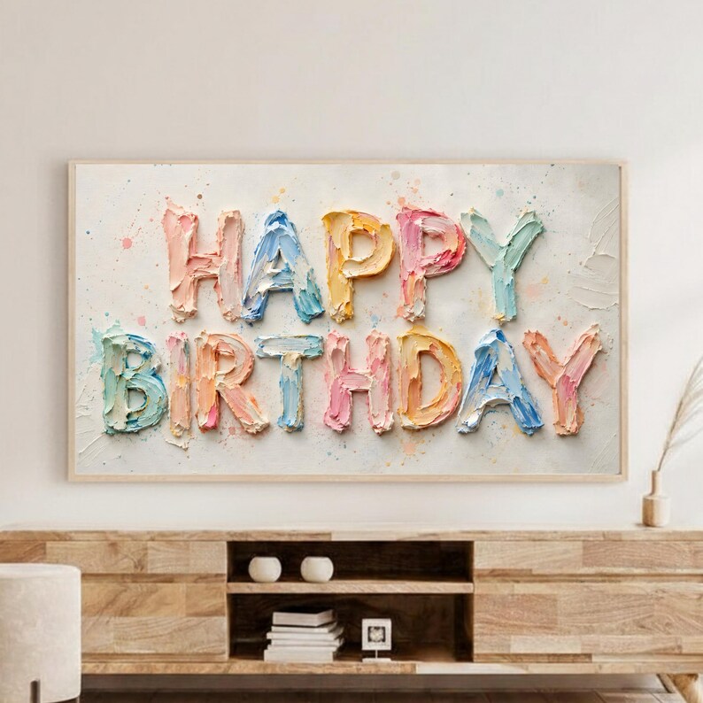 birthday tv art