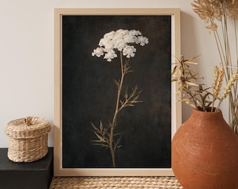impression de fleurs sombres vintage - art mural floral de mauvaise humeur - décoration de ferme rustique - imprimable en téléchargement numérique
