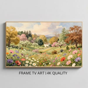 Whimsical Autumn Garden Samsung Frame TV Art, Cottagecore Fall Decor, Boho Farmhouse Wall Art