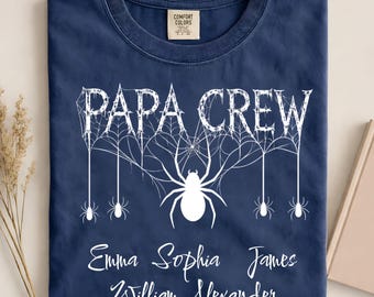 Maglietta divertente personalizzata per papà con nome e testo personalizzati: Papà, nonno, ragazzo, papà.