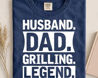 Maglietta da papà leggendaria, regalo per il compleanno del marito, celebrazione della paternità, colori comodi e di tendenza.