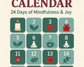 Self-Care Advent Calendar | 24 Days of Mindfulness & Wellness Activities | Mental Health Printable PDF | Christmas Self Care Gift Idea