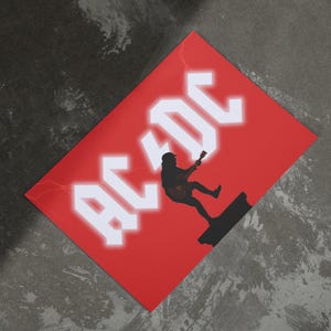 ACDC Angus Young Poster/Print - DIGITAL PRINT